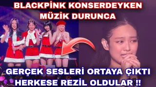 Blackpink konserdeyken müzik durunca gerçek sesleri ortaya çıktı !! herkese rezil oldular !!