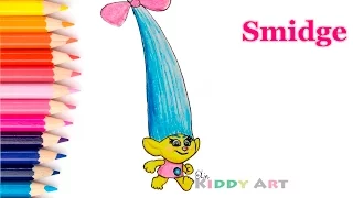 How to draw Smidge from Trolls / Как нарисовать Смидж (Тролли)