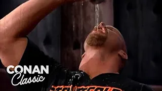 "Stone Cold" Steve Austin Demonstrates How To Drink A Beer | Late Night with Conan O’Brien