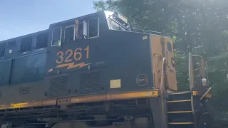 CSX M692, L248, G681 with BR549 and some cool tie equipment at Marion NC