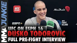 Dusko Todorovic wants to be Novak Djokovic on MMA | UFC on ESPN 16 pre-fight interview