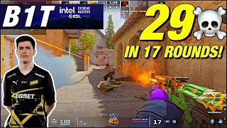 b1t destroys mouz on inferno 29-5 in 17 rounds ☠️