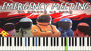 Emegency Meeting - Among Us Song - Piano Tutorial - Random Encounters