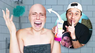 I Put NAIR HAIR REMOVAL In My Wife's Shampoo! *BAD IDEA*