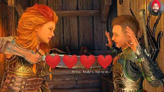 Atreus has HUGE Crush on Thor's Daughter God of War Ragnarök