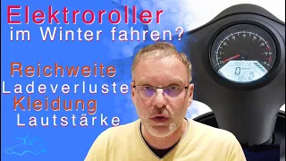 Wie weit kommt ein Elektroroller und wie lange dauert das laden? E-Roller Winter Reichweitencheck