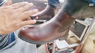 #asmr  #shoeshine #asmr botines color café claro super boleados  cambio espectacular 👌