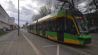 Poland, Poznań, tram 2 ride from HCP to Żeromskiego