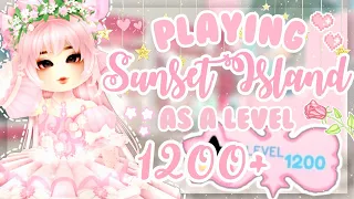 PLAYING SUNSET ISLAND AS A LEVEL 1200+!🌷✨ | Royale High Roblox