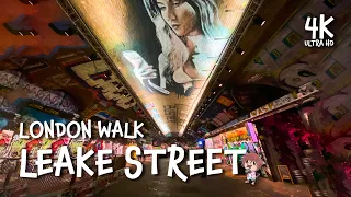 London's Banksy Tunnel - Leake Street Arches 4K Walk