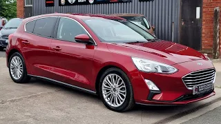 2019 (19) Ford Focus Titanium X 1.5 TDCi 5Dr in Ruby Red. 47k Miles. FFSH. 70+ MPG.Huge Spec.£12,000