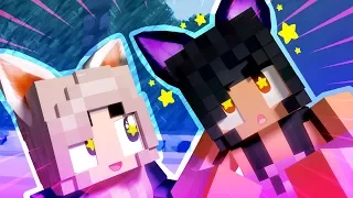 CAT-GIRLS SLEEPOVER! | Hide and Seek Minecraft
