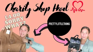 A WHOLE NEW PRETTY LITTLE THING WARDROBE FROM THE CHARITY SHOP! (try on haul)