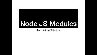 Node JS Modules | module.exports