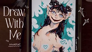 ✧ Draw With Me - OC design  | Chill sketch session | Ambient sound speedpaint with Procreate ✧