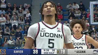 Xavier vs #1 UCONN College Basketball Game Full Highlights 2024