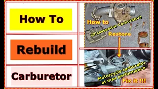 How to Rebuild Carburetor for max performance | Clean & rebuild motorcycle carburetor |Autotech Info