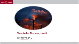 Vorlesung Allgemeine Chemie • Chemische Thermodynamik (09)