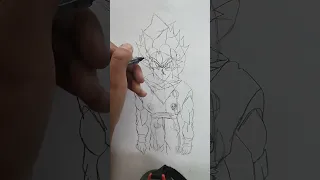 Drawing of Goku super Saiyan part 1