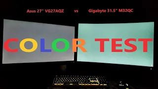 Gigabyte M32QC vs Asus VG27AQZ Renk Testi