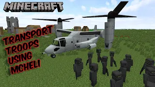 How to Transport NPC's in Vehicles using MCHeli Mod | Minecraft Airborne and Ground Troop Deployment