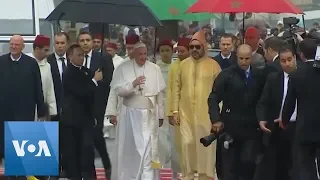 Pope Welcomed by King of Morocco