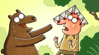 How To Fight A Bear 😂 | Animated Memes | Hilarious Animated Compilations