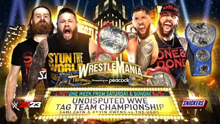 Kevin Owens and Sami Zayn vs. The Usos - Undisputed WWE Tag Team Championship - 300 Suscriptores