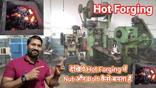 Hot Forging Process | How To Making Heavy Nut And Bolt Through Hot Forging Process |