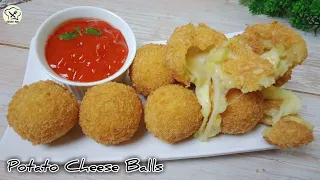 Kejunya Lumer ! Resep Bola Bola Kentang Keju Super Enak | Potato Cheese Balls