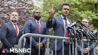 'Utterly humiliating': Trump sycophants in matching suits audition for Trump outside trial