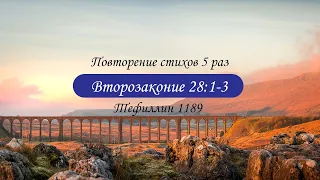 Тефиллин. Второзаконие 28:1-3. Повторение стихов 5 раз