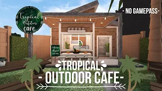 Minami Oroi Roblox Bloxburg SpeedBuild No Gamepass Tropical Outdoor Cafe w/ Mood Station - 4/10/2021