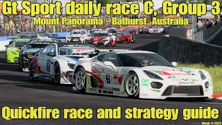 Gt Sport daily race C race and strategy guide....Group 3....Mount Panorama - Bathurst...Week 11 2022