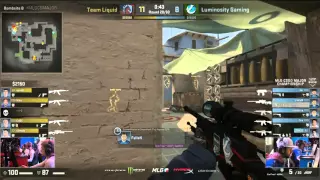 FalleN survived & Quad Kill - Luminosity vs Liquid MLG CS:GO Major Championship: Columbus Semifinal