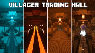 HOW TO BUILD the FOUR VILLAGER TRADING HALLS from my Minecraft Hardcore World