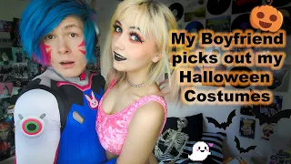 My Boyfriend picks out my Halloween Costumes from Spirit Halloween 2020 + Try on haul🎃