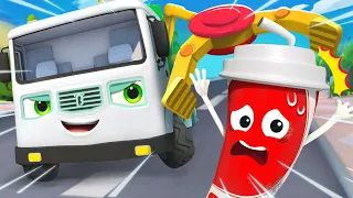 Garbage Truck, Fire Truck, Police Car | Car Cartoon | THE BEST KIDS SONGS | BabyBus - Cars World