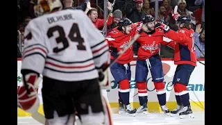 Alex Ovechkin, Tom Wilson chalk up four points each as Capitals rout Blackhawks