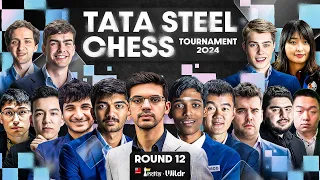 Tata Steel Chess 2024 Round 12 | Will Vidit become India no.1 on Sagar's b'day!