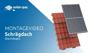 solar-pac Montagevideo Solaranlage Schrägdach Dachziegel Dachhaken