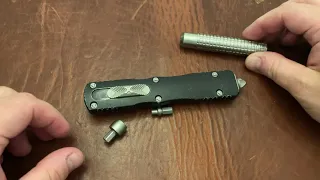 Knife Noob Ep. 15: How to Get Rid of Spring Sound in an OTF (Microtech Dirac Delta Disassembly)