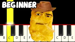 Chicken Nugget -Gegagedigedagedago (Cotton Eye Joe) - Fast and Slow (Easy) Piano Tutorial - Beginner