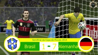 Brasil 1 x 7 Alemanha | Semifinal histórica da Copa do Mundo 2014 |  Recriado no FIFA 15 !!