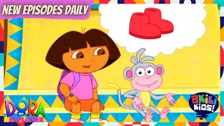 Dora The Explorer | Boots' Bouncing Boots | Akili Kids!