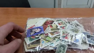 5000 почтовых марок СССР и соцстран с аукциона Мешок за 1000 рублей!!!