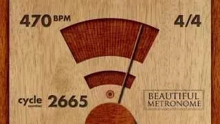 470 BPM 4/4 Wood Metronome HD