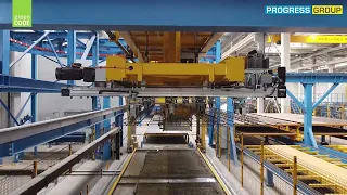 Pallet circulation system for the production of precast walls and floors - EBAWE Anlagentechnik