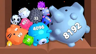 JELLY MERGE 3D - ASMR Gameplay (Animal Evolution, Jelly Balls 2048)