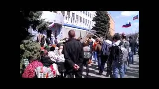 Луганск 09 04 2014 Мы не за раскол Украины, а за воссоединение Великой Руси